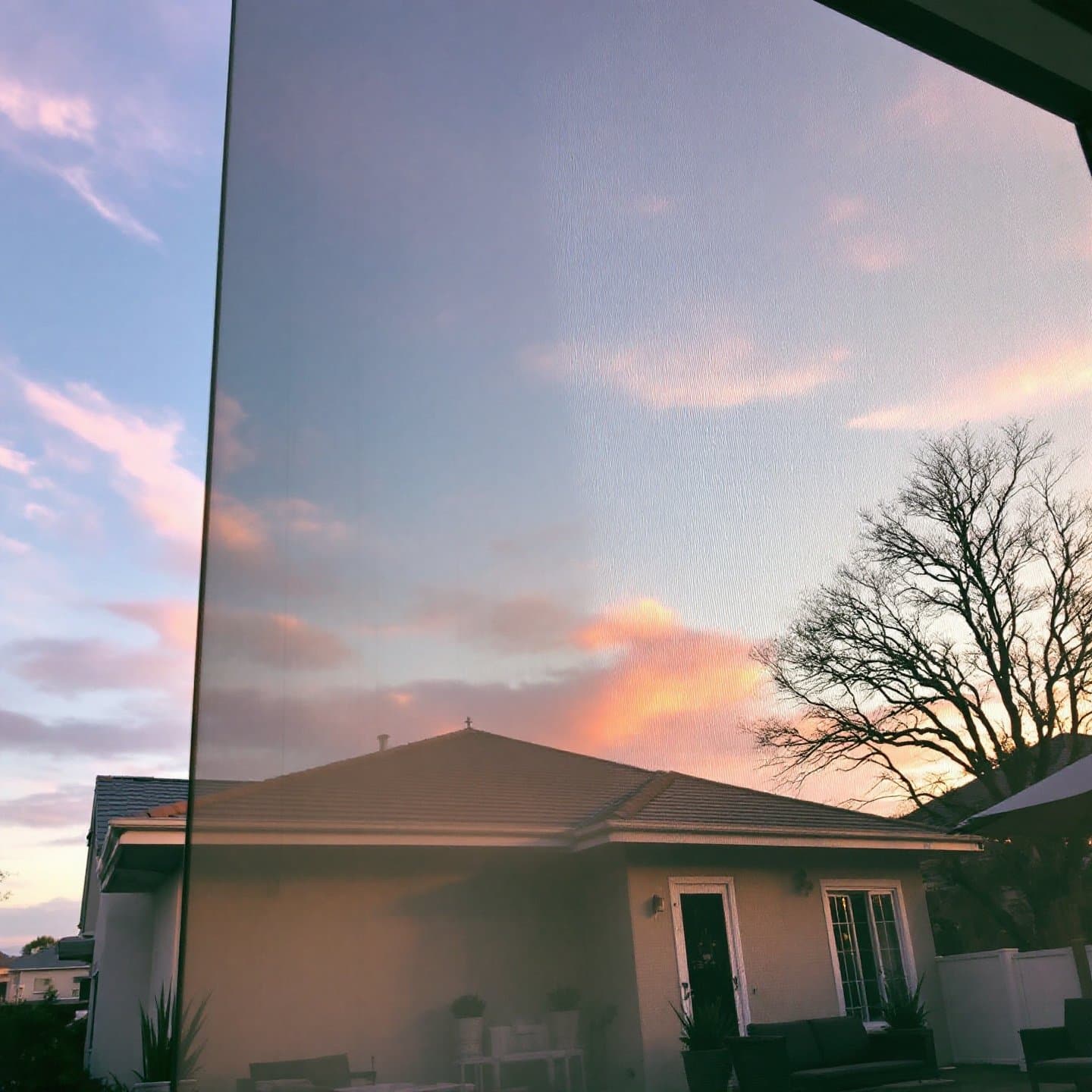 aluminum screen frames in a residential setting