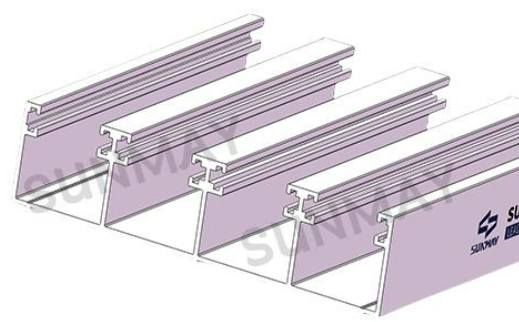 Close-up of high-quality aluminium profiles for doors and windows showcasing smooth surface finish.