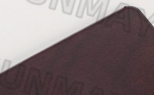 Architectural aluminum extrusion with realistic walnut grain pattern for exterior walls